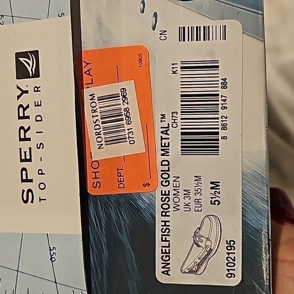 Sperry Top-Sider angelfish rose gold metal 5.5 boat shoes - Picture 8 of 8